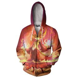 pokemon delphox zip up hoodie