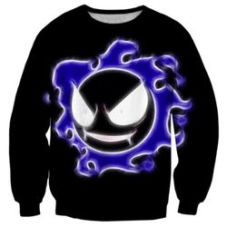 pokemon gastly 3d printed shirts
