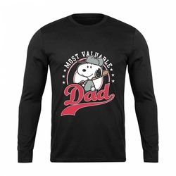 happy fathers day most valuable dad snoopy long sleeve t-shirt
