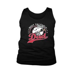 happy fathers day most valuable dad snoopy men&8217s tank top