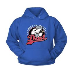 happy fathers day most valuable dad snoopy unisex hoodie