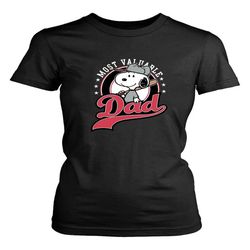 happy fathers day most valuable dad snoopy women&8217s t-shirt