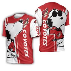 arizona coyotes snoopy lover 3d printed 3d t-shirt