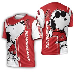 arizona diamondbacks snoopy lover 3d printed 3d t-shirt