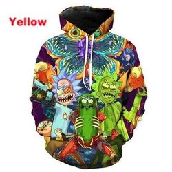 rick and morty hoodie sweatshirt 3d print unisex
