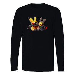 toothless and pikachu pokemon pikathless long sleeve t-shirt