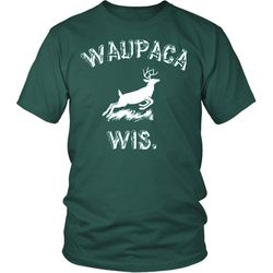 waupaca wis waupaca wisconsin parody t-shirt &8211 funny hunting fan costume