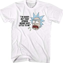 your opinion means very little rick and morty t-shirt