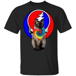 siamese cat mixed grateful dead t-shirt ha02