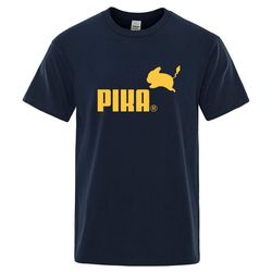 summer pika t shirt japanese anime pokemon men t-shirts pikachu boy t shirt cotton short sleeve men&8217s casual tees to