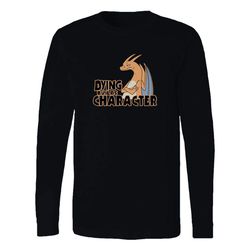 pokemon charizard dying builds character long sleeve t-shirt