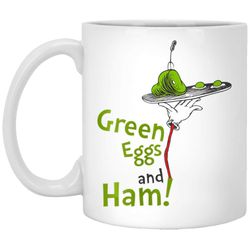 womens dr. seuss green eggs and ham title v-neck white mug