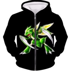 pokemon flying bug type pokemon scyther cool black zip up hoodie &8211 pokemon zip up hoodie