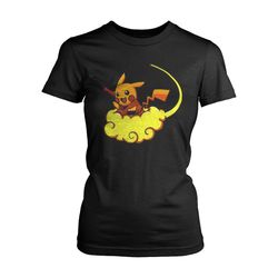 pikachu pokemon dragon ball z women&8217s t-shirt