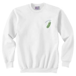 pickle rick pocket rick and morty unisex crewneck sweatshirt adult