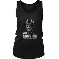 rick and morty i am not arguing monotone women&8217s tank top
