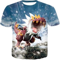 Pokemon T-Shirt &8211 Pokemon Legendary Rock Dragon Fossil Pokemon Tyrantrum Cool Graphic T-Shirt
