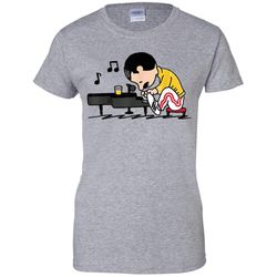 funny mercury playing piano g200l gildan ladies&8217 100 cotton t-shirt