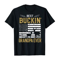 mens best buckin grandpa ever funny gift deer hunter cool hunting t-shirt