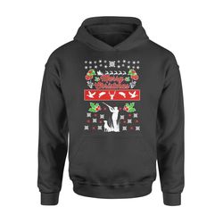 merry christmas hunting standard hoodie hunting dog &8211 christmas gift ideas for hunter fsd585