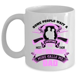 mine calls me dad coffee mug, their hunting buddy cup