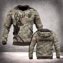 mtp deer hunting camo 3d printed hoodie