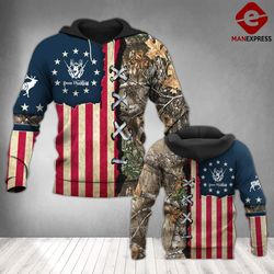 vh hunting flag fleece hoodie 612 3d all print