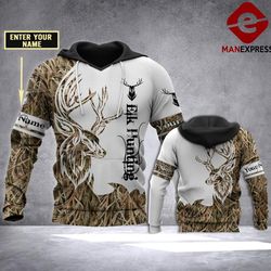 vh customize elk hunting 1012 3d print hoodie