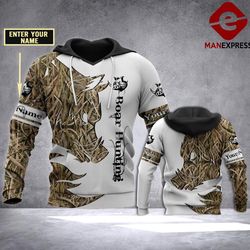 vh customize boar hunting 1012 3d print hoodie