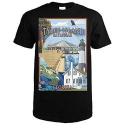 tybee island savannah georgia montage fashion short sleeved t shirt for men summer funny tee shirt