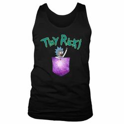tiny rick space pocket rick and morty comedy men&8217s tank top