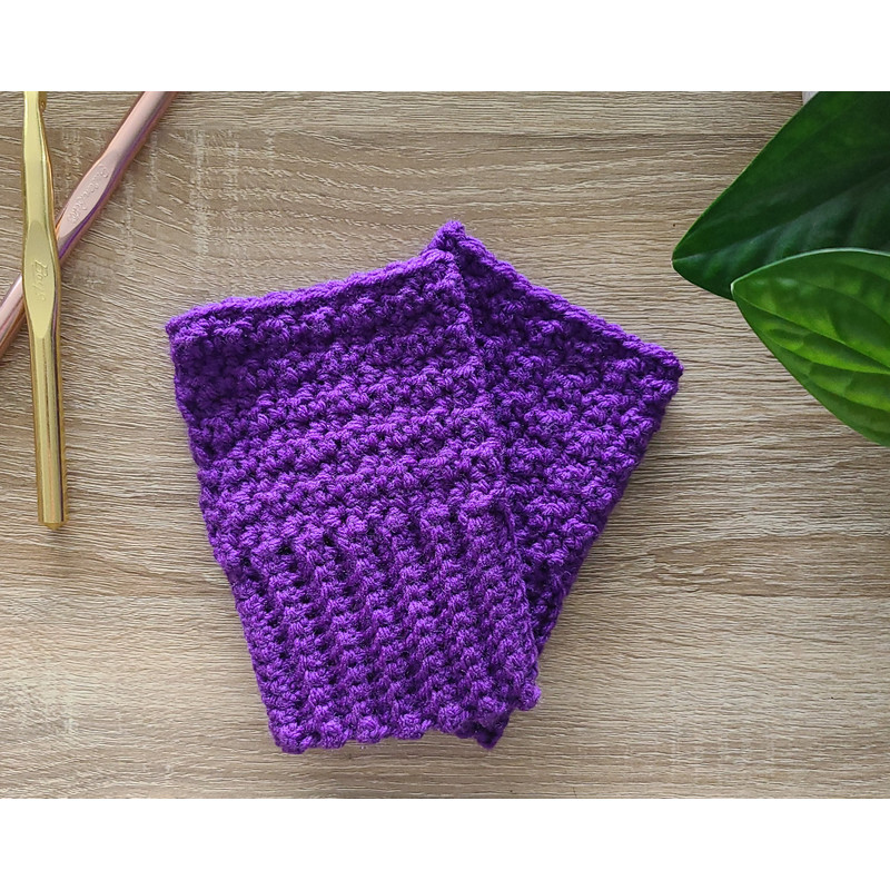 Purple Hand Warmers Womens Winter Gloves Fingerless Gloves Texting Gloves 3