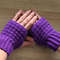 Purple Hand Warmers Womens Winter Gloves Fingerless Gloves Texting Gloves 4