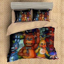 3d five nights at freddy&8217s 3pcs duvet cover set bedding set flat sheet pillowcases