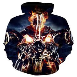 bgr3d008 &8211 3d blue ghost rider shirt