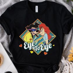 retro 90s disney couples a goofy movie powerline roxanne eye to eye shirt, wdw unisex t-shirt family birthday gift