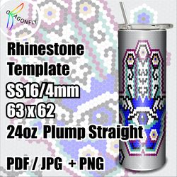 bling tumbler Hamsa Evil Eye SS16 rhinestone template, bling graph, tumbler wrap, lucky tumbler, Bedazzled template 213