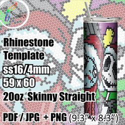 Rhinestone tumbler pattern /Nightmare Before Christmas Bling tumbler template / Tumbler wrap 9.3 x 8.3 inc /   - 227