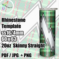 Rhinestone tumbler template /Christmas Bling tumbler pattern / Tumbler wrap 60 x 63 stones /   - 228