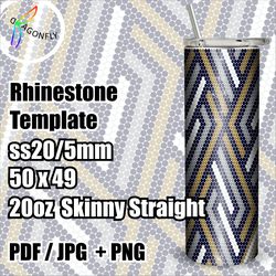 SS16 RHINESTONE HONEYCOMB PATTERN Template for 20oz / Bling tumbler pattern / Tumbler wrap / 50 x 49 stones / - 241