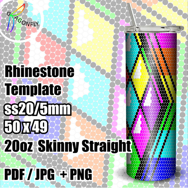 Diamond Rhinestone Tumbler Template 20OZ