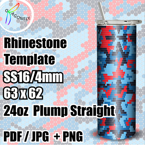 Rhinestone Glitter Tumbler - THE RED and BLUE.jpg
