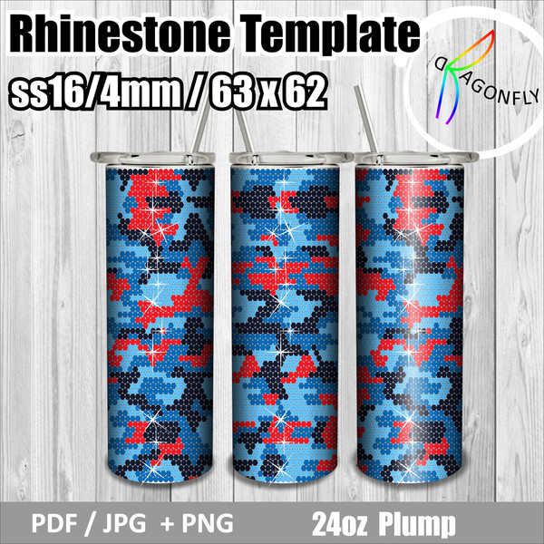 ss16 Rhinestone Glitter Tumbler - THE RED and BLUE 24oz.jpg