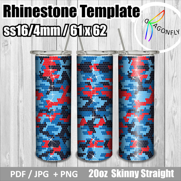 ss16 Rhinestone Glitter Tumbler - THE RED and BLUE 20OZ.jpg