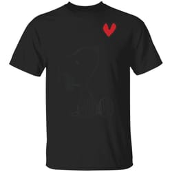 peanuts valentine peanuts snoopy heart g500 gildan 5.3 oz. t-shirt