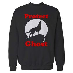protect ghost game of thrones jon snow&8217s direwolf parody sweatshirt