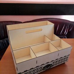 Digital Template Cnc Router Files Organizer Cnc for Wood Laser Cut Pattern