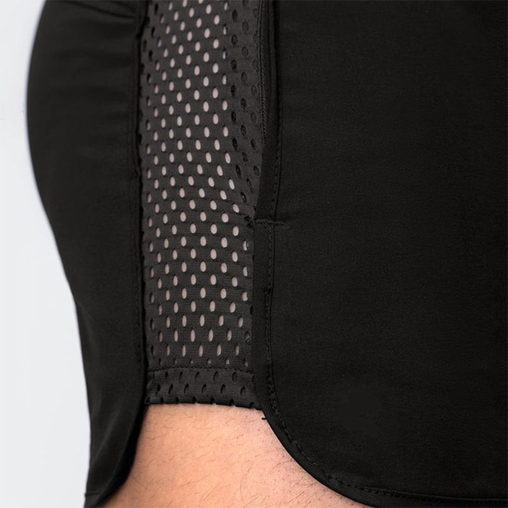 Men Quick Dry Mesh Fitness Running Shorts With Pockets Gym  Training Sports Shorts For Summer 5