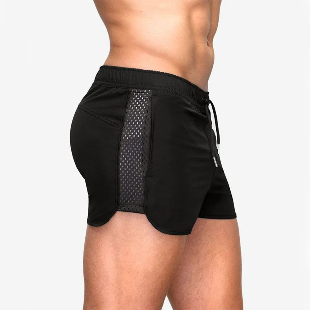 Men Quick Dry Mesh Fitness Running Shorts With Pockets Gym  Training Sports Shorts For Summer 17