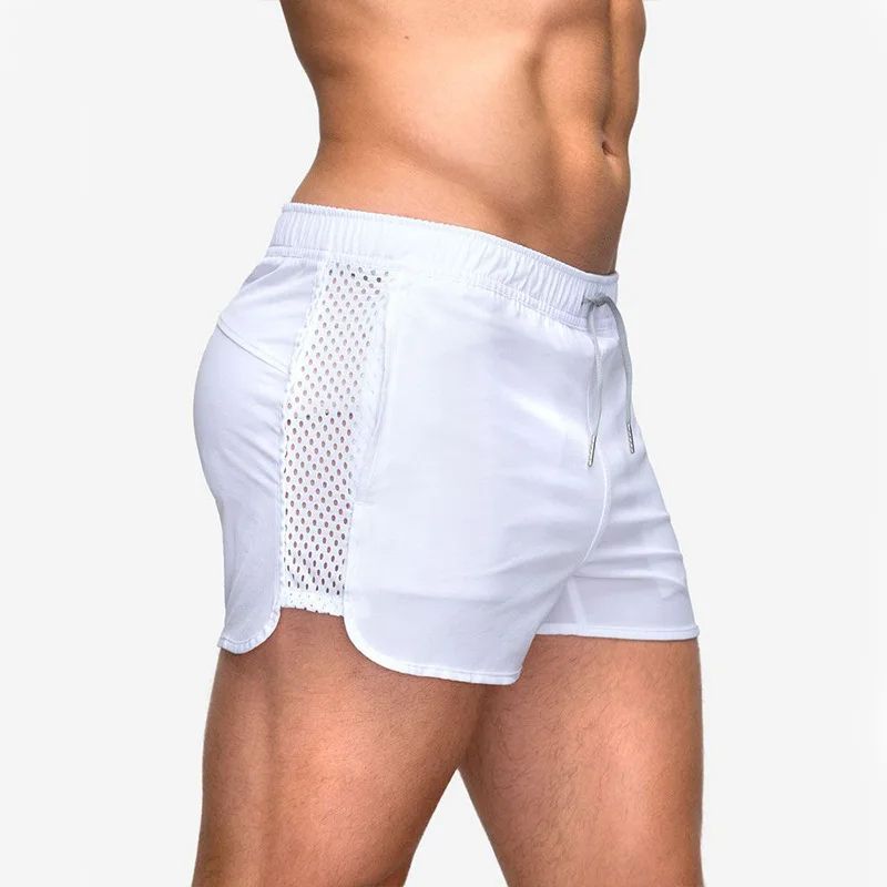 Men Quick Dry Mesh Fitness Running Shorts With Pockets Gym  Training Sports Shorts For Summer 22